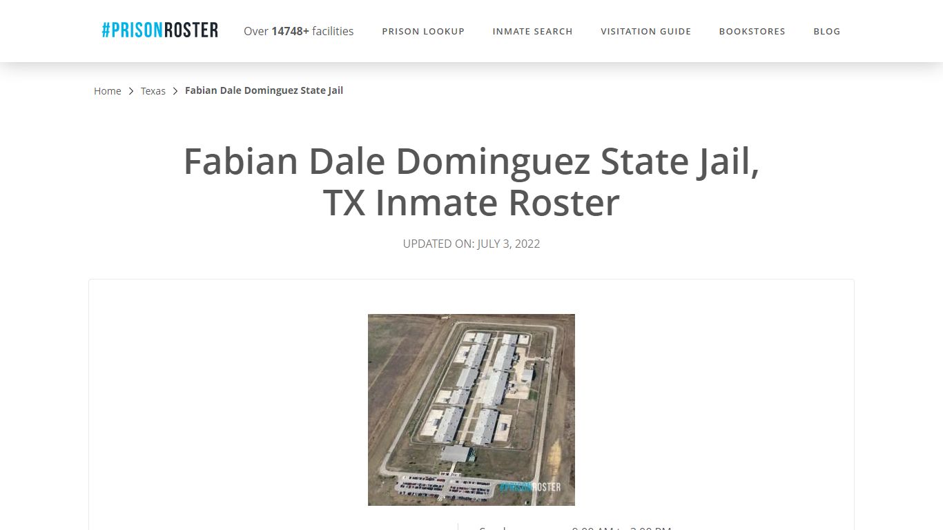 Fabian Dale Dominguez State Jail, TX Inmate Roster